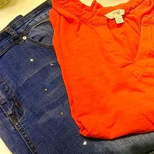 Bundle Size 18 Jean Shorts and 1x Top Blue Savvy Terra & Sky